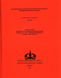 Image of ANALISIS MOTIVASI PENGUNJUNG MENGUNJUNGI WISATA KULINER PECENONGAN JAKARTA