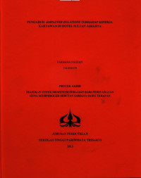 Image of PENGARUH EMPLOYEE RELATIONS TERHADAP KINERJA KARYAWAN DI HOTEL SULTAN JAKARTA