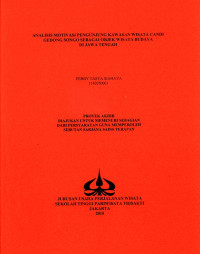 Image of ANALISIS MOTIVASI PENGUNJUNG KAWASAN WISATA CANDIGEDONG SONGO SEBAGAI OBJEK WISATA BUDAYADI JAWA TENGAH