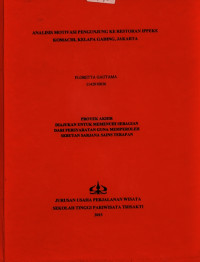Image of ANALISIS MOTIVASI PENGUNJUNG KERESTORAN IPPEKE KOMACHI KELAPAGADING JAKARTA