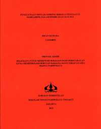Image of PENGGUNAAN MINYAK GORENG SEBAGAI PENGGANTI MARGARINE DALAM PEMBUATAN KUE SUS