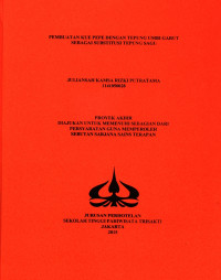 Image of PEMBUATAN KUE PEPE DENGAN TEPUNG UMBI GARUT SEBAGAI  TEPUNG SAGU