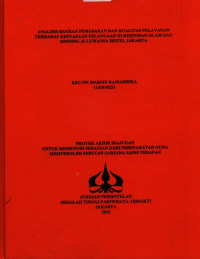 Image of ANALISIS BAURAN PEMASARAN DAN KUALITAS PELAYANAN TERHADAP KEPUASAAN PELANGAAN DI RESTORAN OLAM DAY DINNING JS LUWANSA HOTEL JAKARTA
