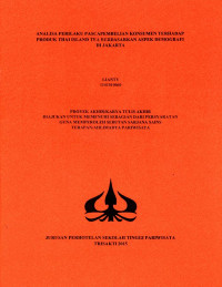 Image of ANALISA PERILAKU PASCAPEMBELIAN KONSUMEN TERHADAPPRODUK THAI ISLAND TEA BERDASARKAN ASPEK DEMOGRAFIDI JAKARTA (262)