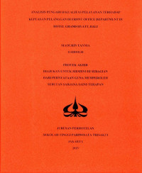 Image of ANALISIS PENGARUH KUALITAS PELAYANAN TERHADAP KEPUASAN PELANGGAN DI FRONT OFFICE DEPARTMENT DI HOTEL GRAND HYATT, BALI