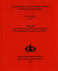 Image of ANALISIS EFEKTIVITAS PENGGUNAAN MEDIA INTERAKTIFDI OBJEK WISATA MUSEUM NASIONAL