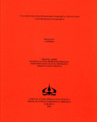 Image of ANALISIS STRATEGI PEMASARAN JAKARTA CONVENTION CENTER SENAYAN JAKARTA