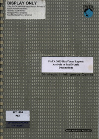 Image of Strategic Intelligence Centre - Pata 2003 half-year report : Arrivals to Pacific Asia destinations