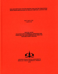Image of ANALISIS MOTIVASI FAKTOR PENARIK DAN FAKTOR PENDORONG WISATAWAN BERKUNJUNG KE MASJID KAMPUNG LUAR BATANG