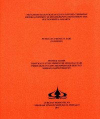 Image of PENGARUH KELENGKAPAN LINEN TERHADAP KINERJA ROOMBOY DI HOUSEKEEPING DEPARTMENT THE SULTAN HOTEL JAKARTA