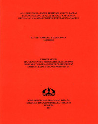 Image of ANALISIS UNSUR – UNSUR DESTINASI WISATA PANTAI PADANG MELANG DI PULAU JEMAJA,KABUPATEN KEPULAUAN ANAMBAS PROVINSI KEPULAUAN RIAU