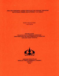 Image of ANALISIS PENGARUH HARGA DAN KUALITAS PRODUK TERHADAP KEPUTUSAN PEMBELIAN KATERING THE HABEAT