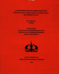 Image of ANALISIS KINERJA KEUANGAN BERDASARKAN RASIO KEUANGAN PADA PT. HOTEL SAHID JAYA INTERNATIONAL TBK. (PERIODE 2010-2014)
