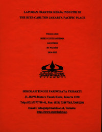 Image of LAPORAN PRAKTEK KERJA INDUSTRI DI THE RITZ-CARLTON JAKARTA PACIFIC PLACE