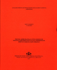 Image of ANALISIS MOTIVASI PENGUNJUNG KE GALERI NASIONAL INDONESIA