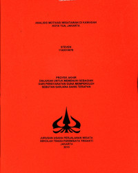 Image of ANALISIS MOTIVASI WISATAWAN DI KAWASANKOTA TUA, JAKARTA