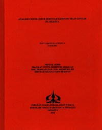 Image of ANALISIS UNSUR-UNSUR DESTINASI KAMPUNG MAIN CIPULIR DI JAKARTA