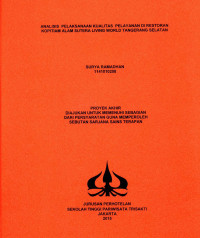 Image of ANALISIS PELAKSANAAN KUALITAS PELAYANAN DI RESTORAN KOPITIAM ALAM SUTERA LIVING WORLD TANGERANG SELATAN