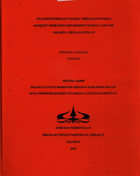 Image of ANALISIS PEMBAGIAN KERJA TERHADAP KINERJABANQUET OPERATION DEPARTMENT DI RITZ CARLTON JAKARTA, MEGA KUNINGAN