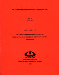 Image of PELESTARIAN MAKANAN KHAS BALI DI KOTA BADUNG BALI