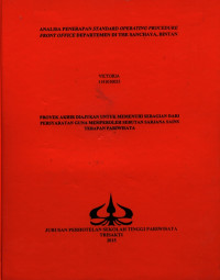 Image of ANALISA PENERAPAN STANDARD OPERATING PROCEDURE FRONT OFFICE DEPARTEMEN DI THE SANCHAYA, BINTAN