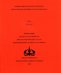 Image of UJICOBA SUBSTITUSI TELUR AYAM DENGANTAHU SUTERA DALAM PEMBUATAN MARTABAK MANIS