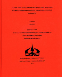 Image of ANALISIS SWOT TERHADAP BAURAN PEMASARAN 7P PADA DIVISI TOUR PT. TRAVELANDA KARYA GEMILANG, JAKARTA