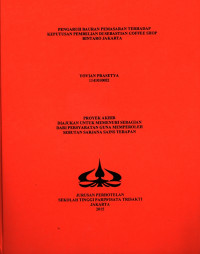 Image of PENGARUH BAURAN PEMASARAN TERHADAPKEPUTUSAN PEMBELIAN DI SEBASTIAN COFFEE SHOPBINTARO JAKARTA