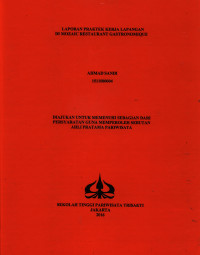 Image of LAPORAN PRAKTEK KERJA LAPANGANDI MOZAIC RESTAURANT GASTRONOMIQUE