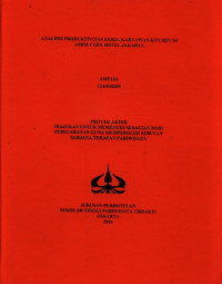 Image of ANALISIS PRODUKTIVITAS KERJA KARYAWAN KITCHEN DI AMOS COZY HOTEL JAKARTA