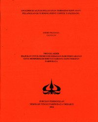 Image of ANALISIS KUALITAS PELAYANAN TERHADAP KEPUASAN PELANGGAN DI TURNING POINT COFFEE TANGERANG