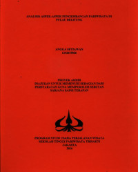 Image of ANALISIS ASPEK-ASPEK PENGEMBANGAN PARIWISATA DI PULAU BELITUNG