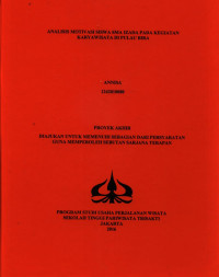 Image of ANALISIS MOTIVASI SISWA SMA IZADA PADA KEGIATAN KARYAWISATA DI PULAU BIRA
