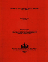 Image of PENERAPAN SAPTA PESONA DI MUSEUM SIWALIMA,KOTA AMBON