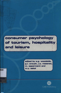 Image of Consumer psychology of tourism, hospitality and leisure