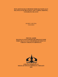 Image of PENGARUH BAURAN PROMOSI TERHADAP KEPUASAN PELANGGAN DI THE FLOCK CAFÉ, GADING SERPONG, TANGERANG SELATAN
