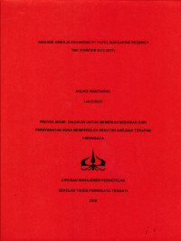 Image of ANALISIS KINERJA KEUANGAN PT HOTEL MANDARINE REGENCY TBK (PERIODE 2013-2017)