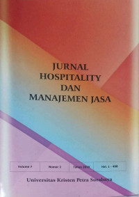 Image of Journal Hospitality dan Manajemen Jasa