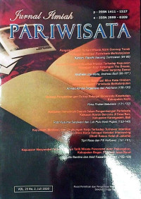 Image of Jurnal Ilmiah Pariwisata