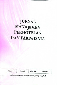 Image of Jurnal Manajemen Perhotelan dan Pariwisata