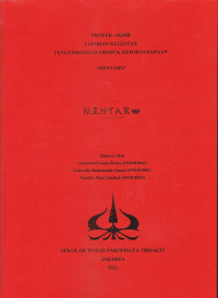 Image of LAPORAN KEGIATAN PENGEMBANGAN PRODUK KEWIRAUSAHAAN “MENTARO”