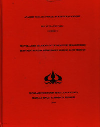 Image of ANALISIS FASILITAS WISATA DI KEBUN RAYA BOGOR