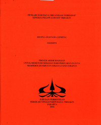 Image of PENGARUH BUDAYA ORGANISASI TERHADAPKINERJA PEGAWAI DI STP TRISAKTI