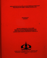 Image of PENGARUH KUALITAS PELAYANAN TERHADAP KEPUASAN PELANGGAN DI TORRY COFFEE KALIMALANG