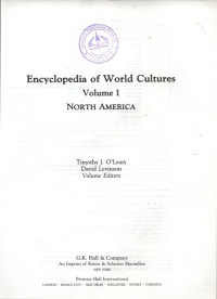 Image of Encyclopedia of world culture:volume I north america