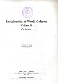 Image of Encyclopedia of world cultures:volume II oceania