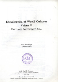 Image of Encyclopedia of world cultures:volume V east and southeast asia