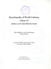 Image of Encyclopedia of world cultures:volume IX africa and the middle east
