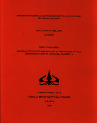Image of PENERAPAN HYGIENE DAN SANITASI DI RECEIVING AMUZ GOURMETRESTAURANT JAKARTA