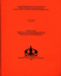 Image of Analisis Pengaruh Gaya Kepemimpinan Terhadap Motivasi Kerja KAryawan Di The Laguna, A Luxury Collection Resort & SPA